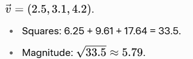 Find the Magnitude of a 3 Dimensional Vector with Examples 3 Dimensional Vector